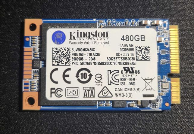 Dysk SSD Kingston 480GB mSATA UV500