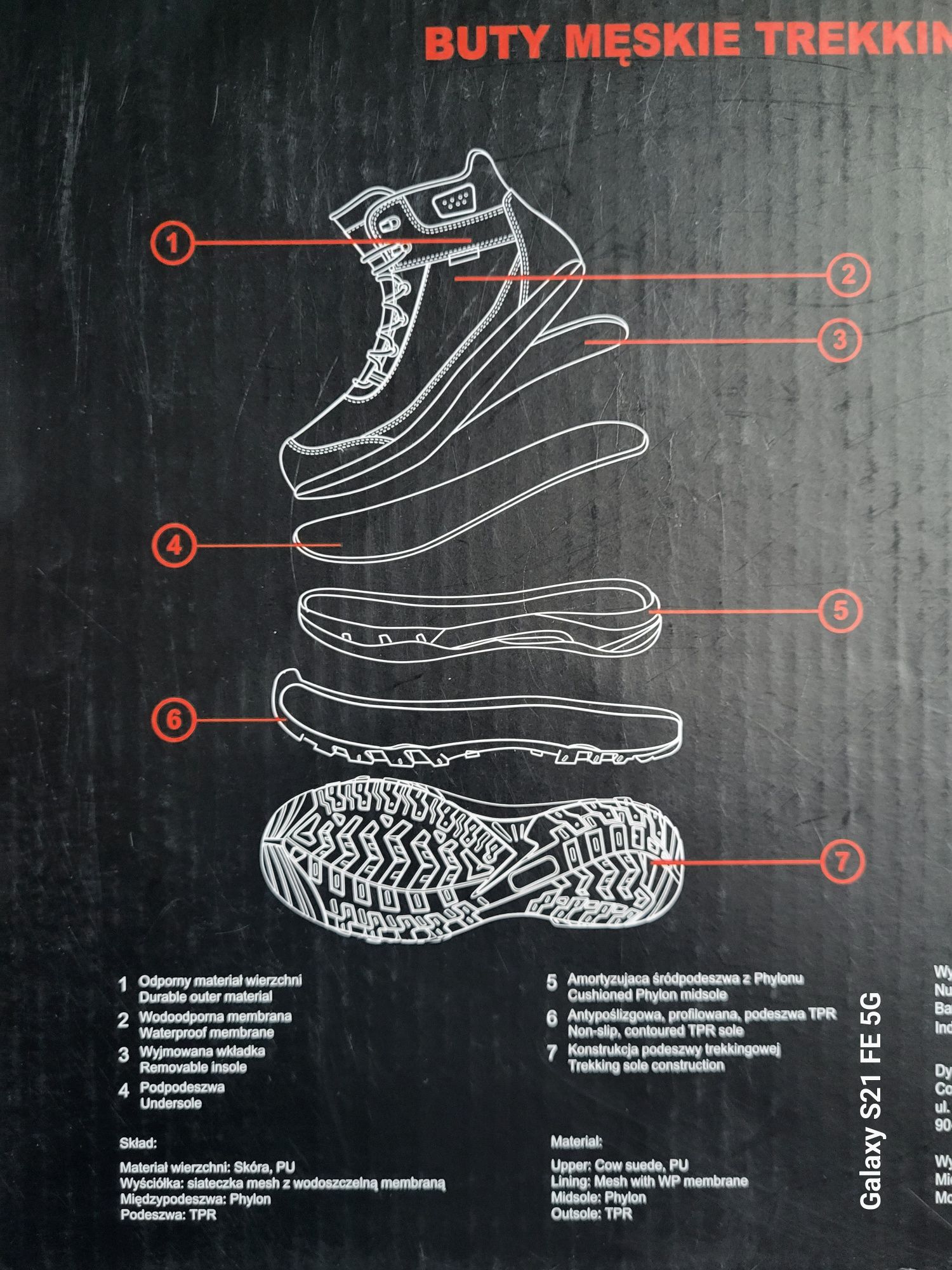 NOWE Buty męskie Trekkingowe HiMountain 44 Wodoodporna membrana Zamsz