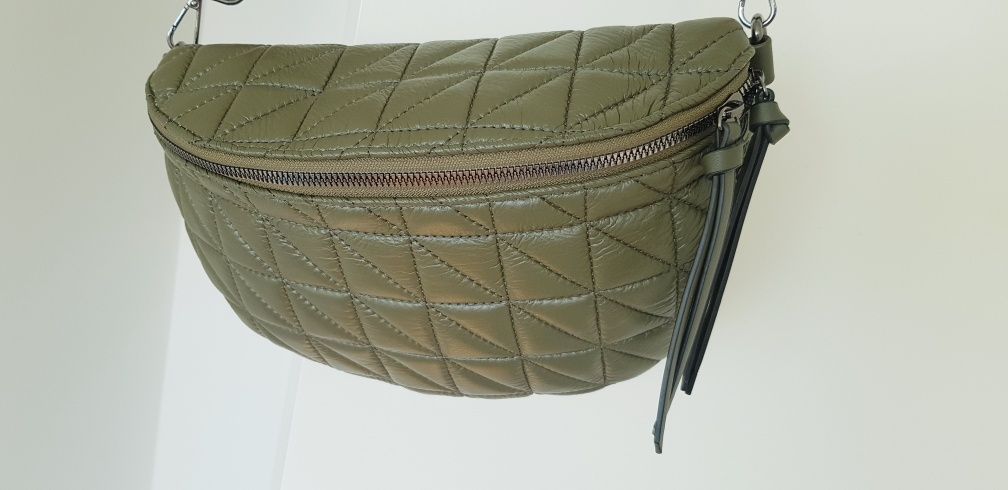 Torebka/nerka Paolo Bags, khaki, ekoskóra