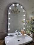 Lustro do makijażu holywood w czarnej ramie loft 100x60