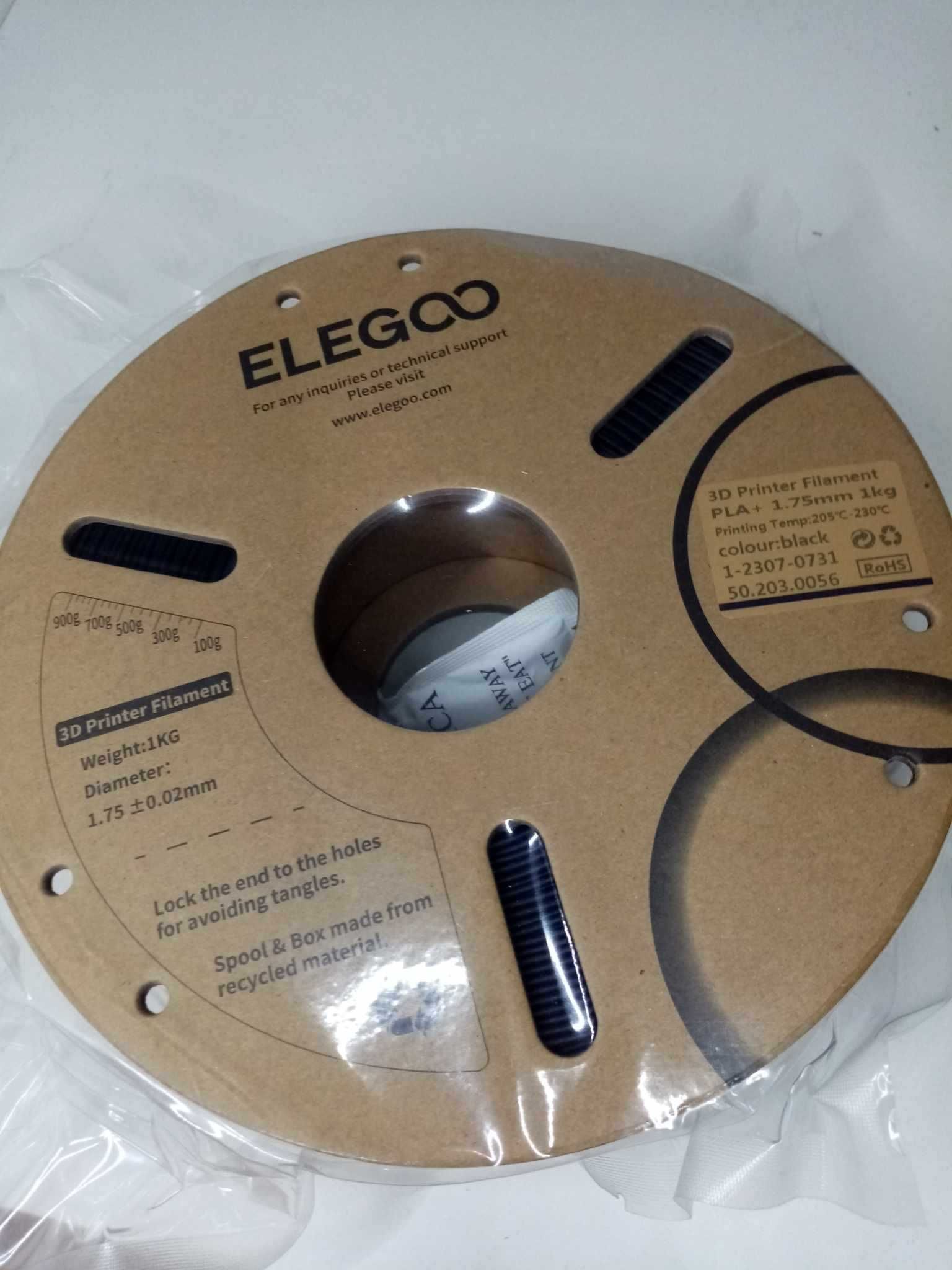 Elegoo PLA Filament 1,75 mm 1 kg czarny