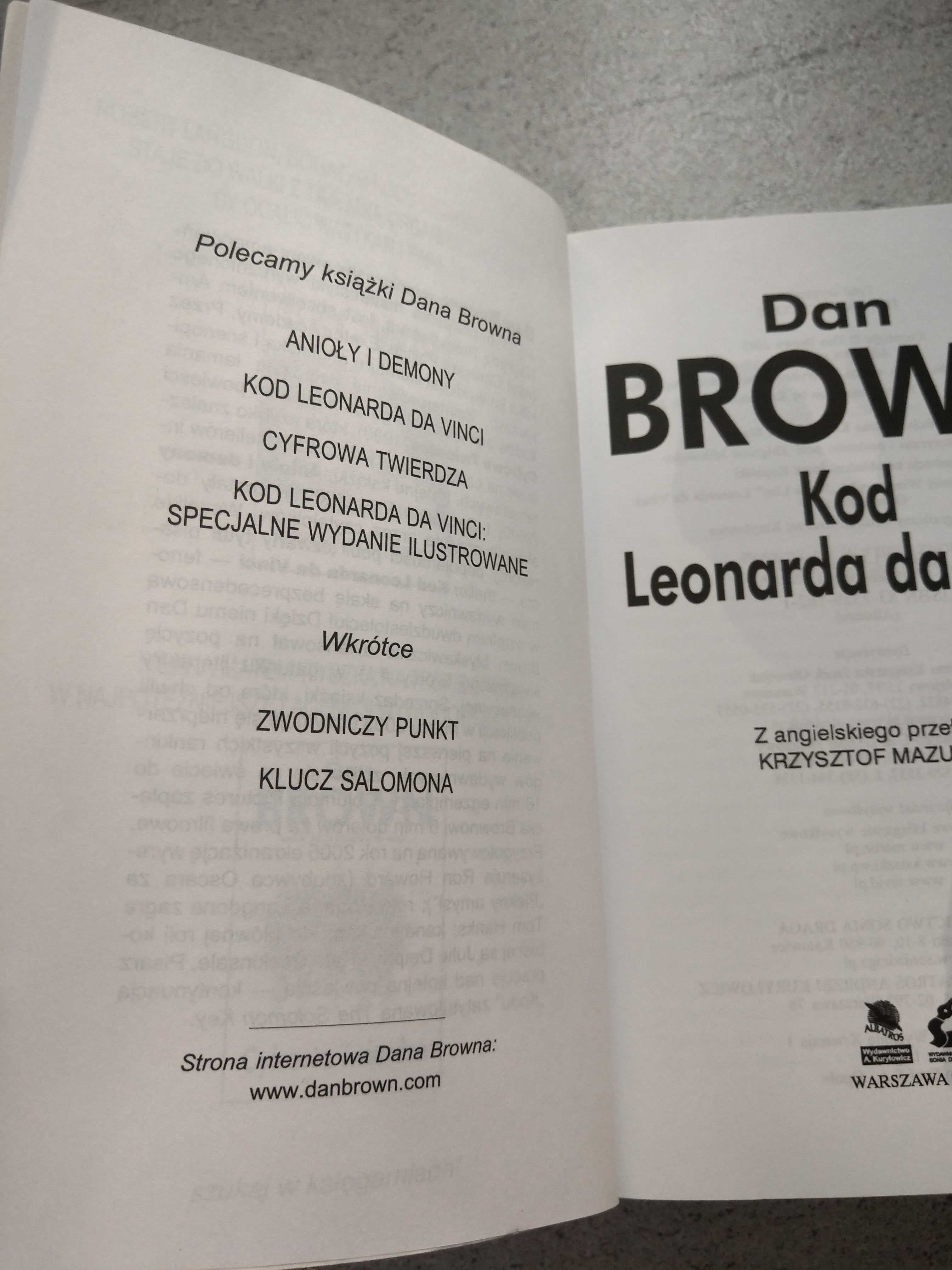 "Kod Leonarda da Vinci" - Dan Brown