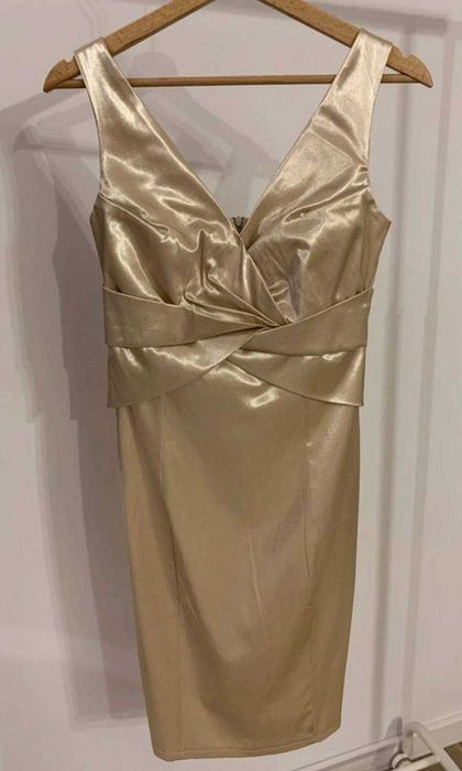 Złota suknia błyszcząca wieczorowa 36/38