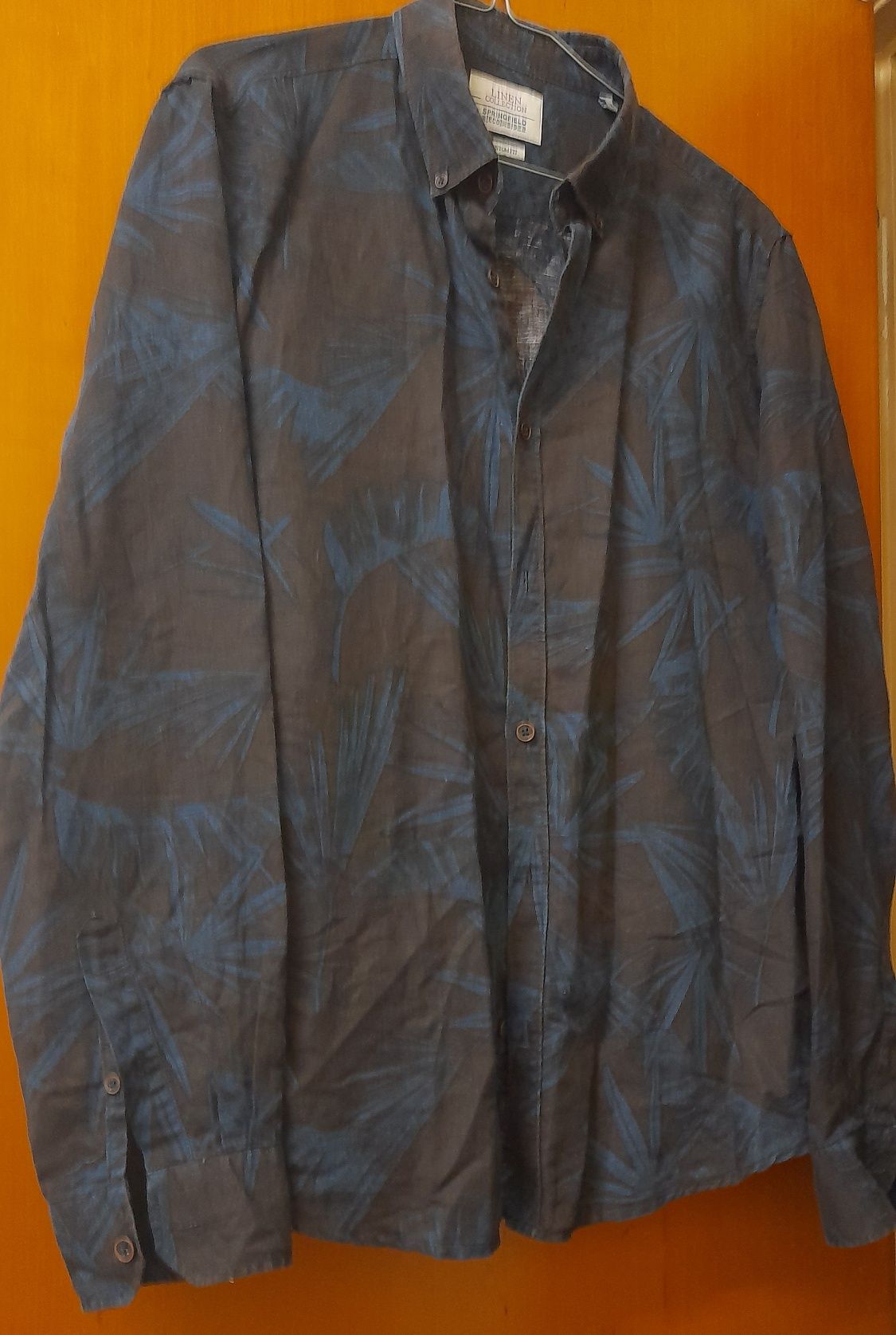 Camisa linho Springfield padrão florido - Bom estado