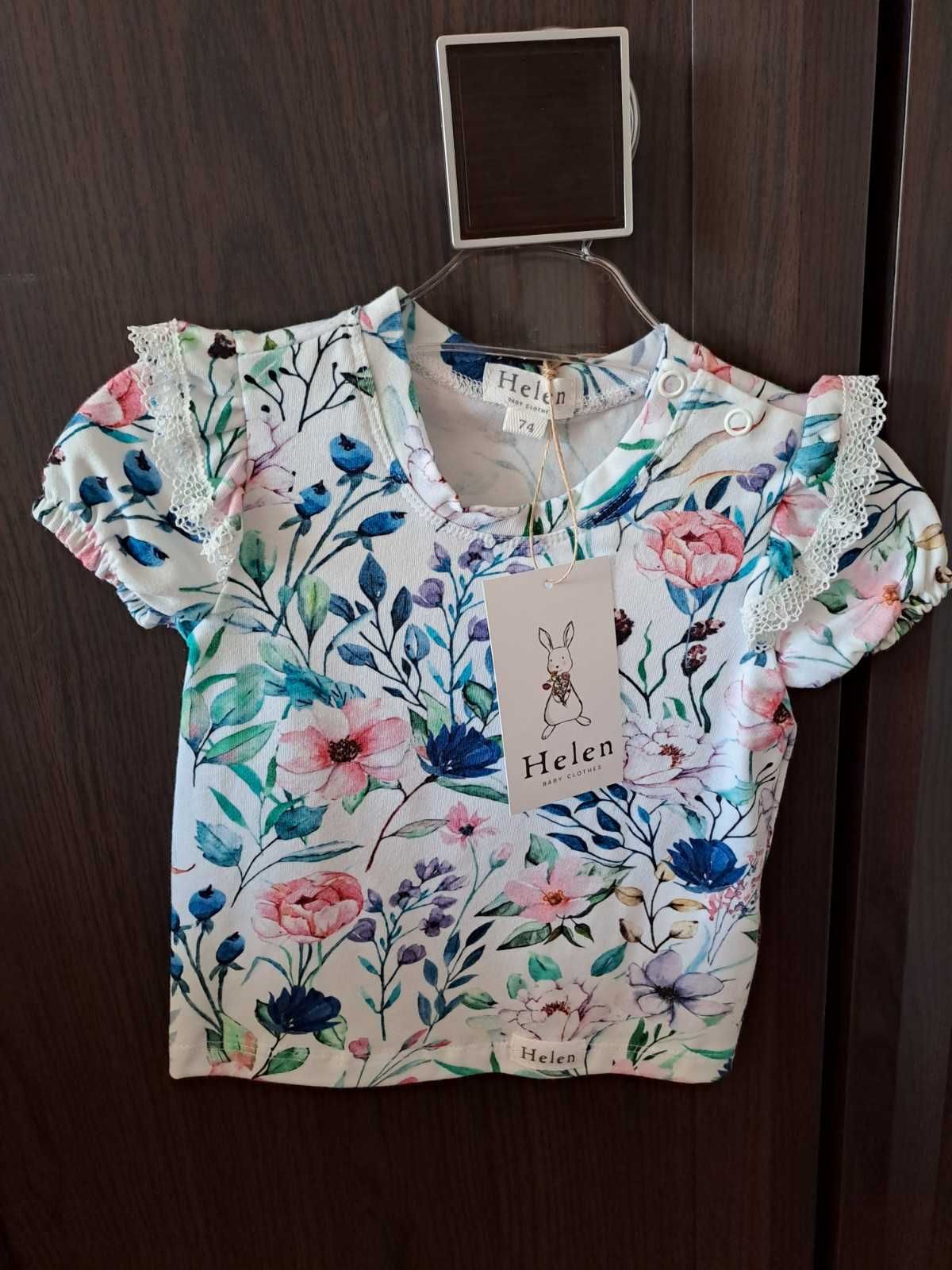 Koszulka (t-shirt, bluzecka, top) dla dziewczynki Helen, rozmiar 74 cm