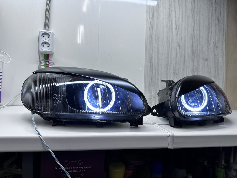 Стопы ланос  установка лінз LED лампи реле поворотів фары на ланос Led