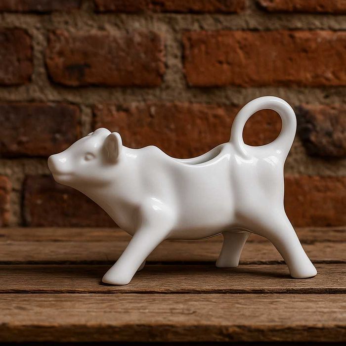 Porcelanowy mlecznik dzbanek w kształcie krowy krowa Galzone Denmark