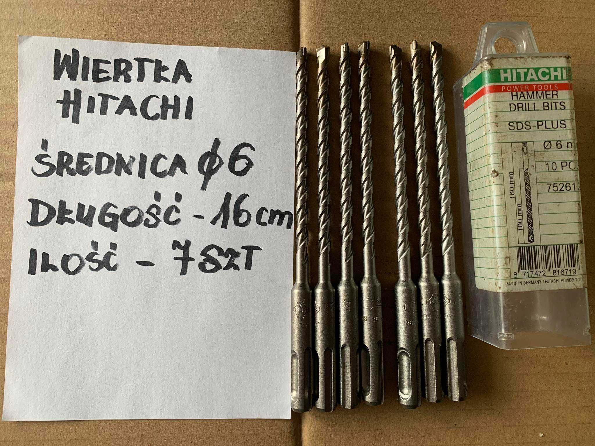 HITACHI Wiertła udarowe SDS dwuostrzowe  Fi 6 oryginał