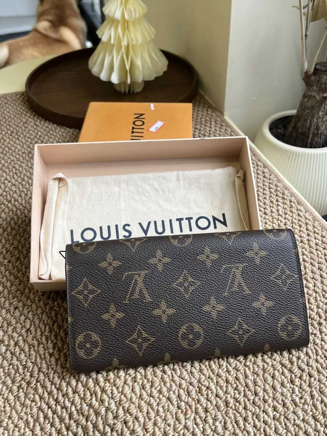 LV Louis Vuitton-Old Flower Toe Portfel Różowo-czerwony Toe Portfel