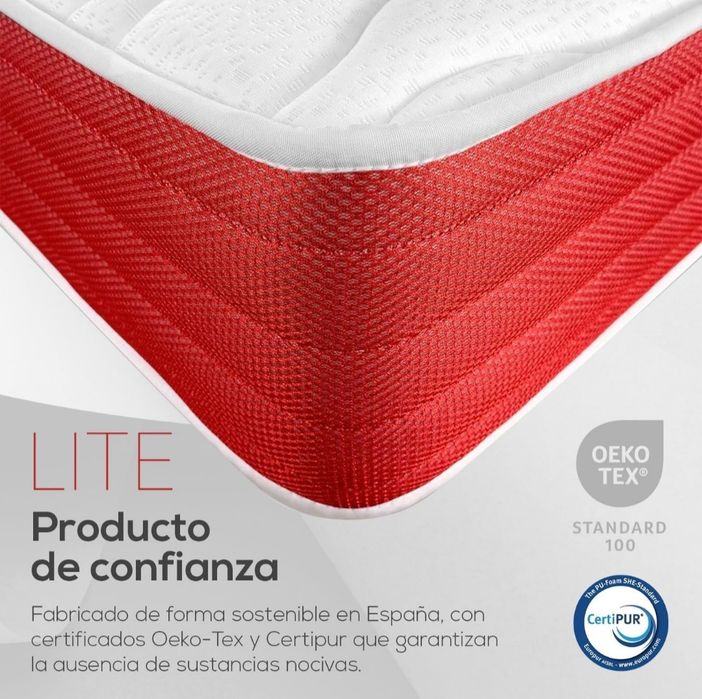 Colchão Viscoelastic Reversível Firme, Inverno/Verão 135x180x25 cm