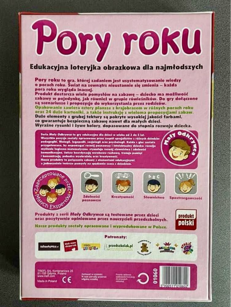 Trefl mały odkrywca gra pory roku