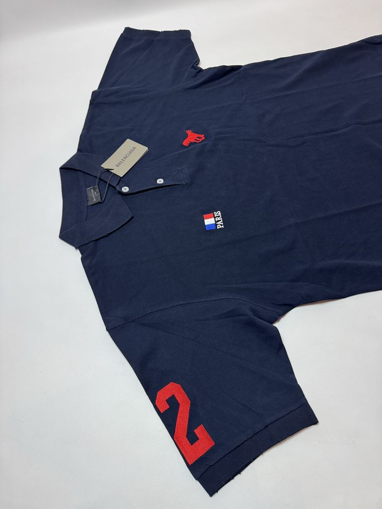 Футболка Поло Balenciaga Paris Polo M L ERD Oversized