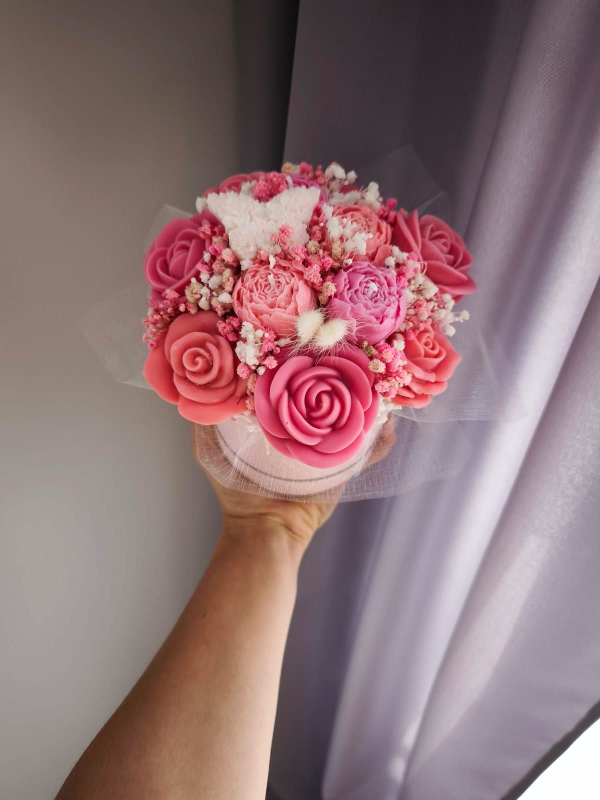 Flower box z wosku sojowego