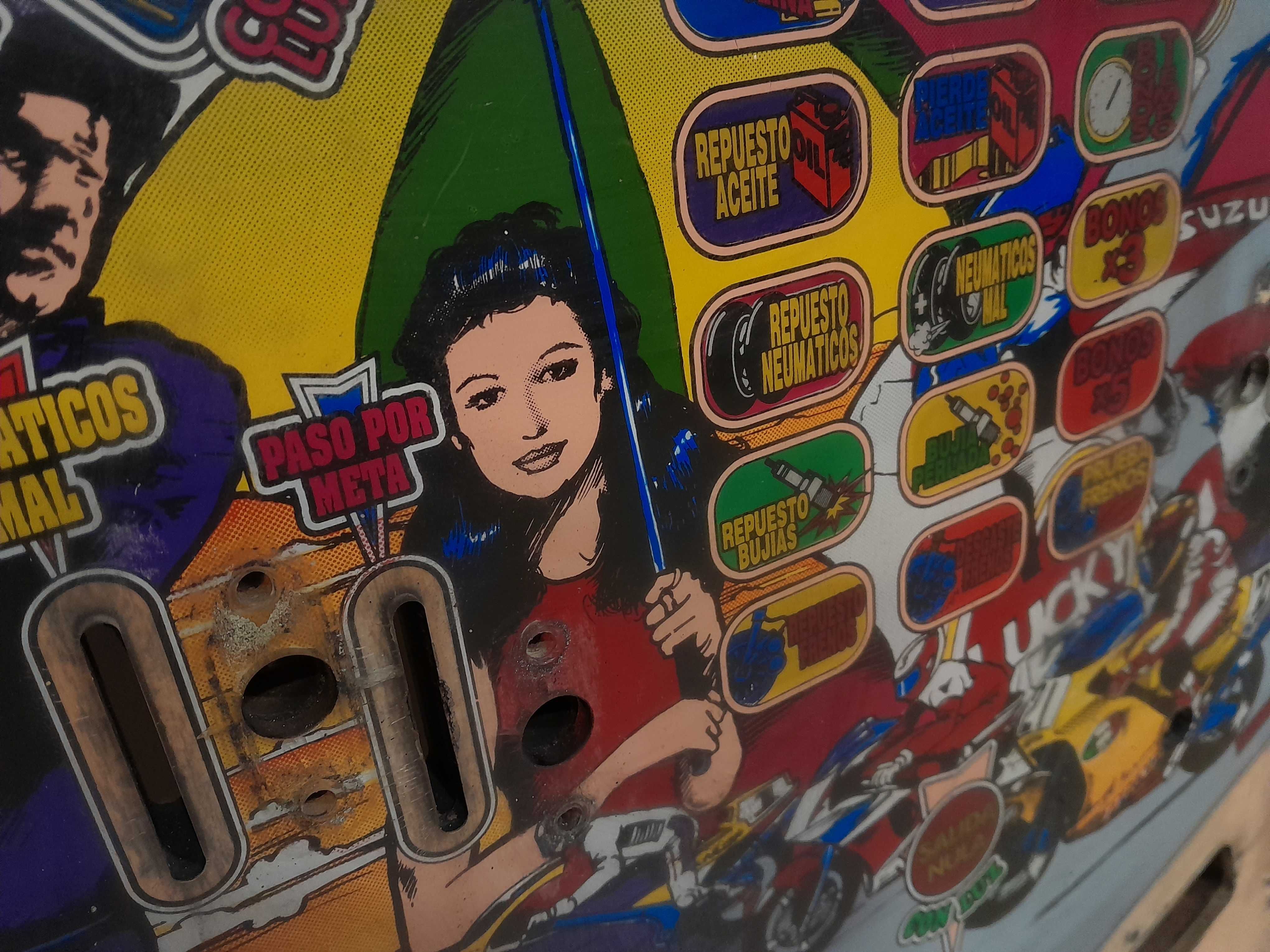Playfield de máquina Pinball / Flipper para decoração - MOTAS