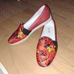 Buty gino rossi 40 Czerwone kwiaty trampki wsuwane