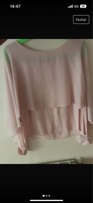 Blusa zara rosa claro