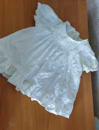 Блуза белая 98р/нарядная кофта/туника/святкова