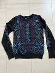 Desigual sweter czarny damski niebieski