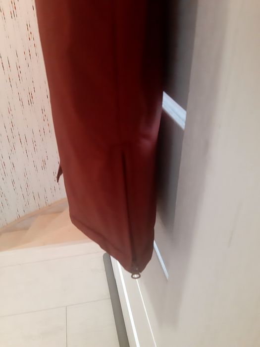 Płaszcz sportowy midi,  kolor kasztanowy