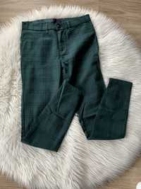 Spodnie damskie zielone w kratkę Kik 38 M