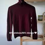 Damski golf sweter Stradivarius śliwkowy burgundowy wiskoza M
