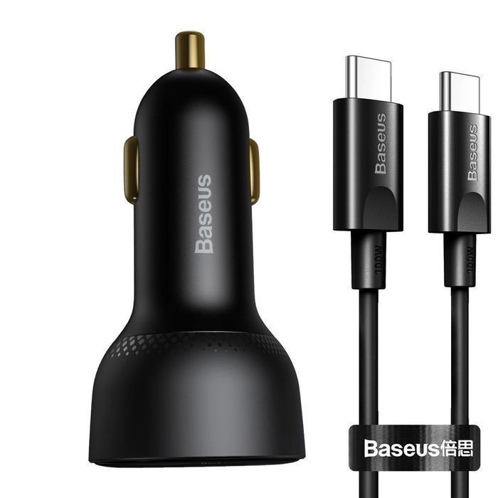 Baseus ładowarka samochodowa USB / USB C 100W PPS QC PD + kabel USB C