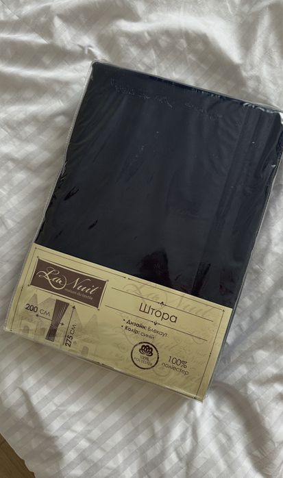 Шторы новые темно-синие