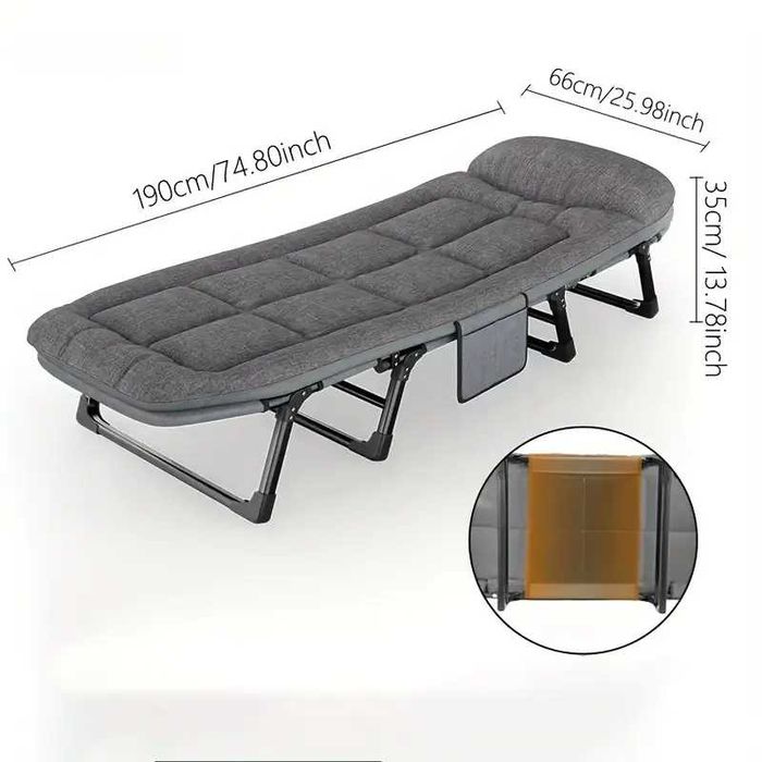 Портативне розкладне ліжко з матрасом розкладушка найкраща якість