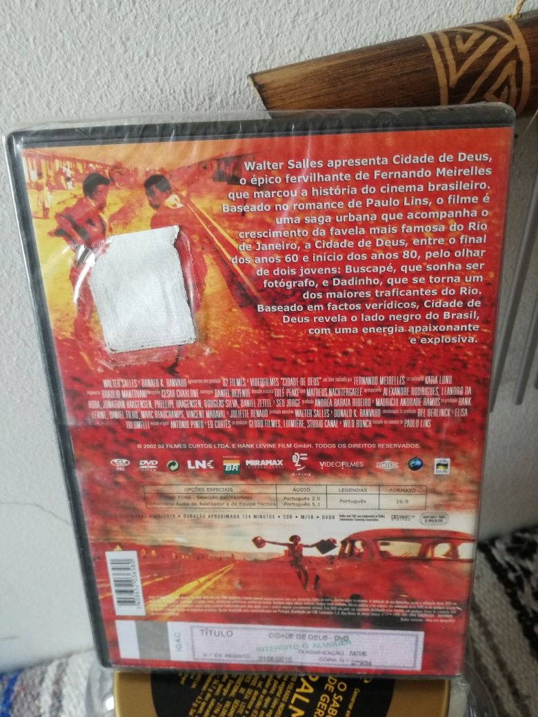 Dvds Cidade de Deus(selado+Mistérios de Lisboa (selado)