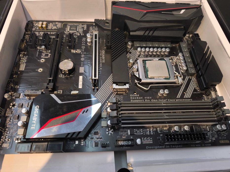Płyta Gigabyte Z390 Gaming X + Intel i5‑9400 LGA1151 DDR4 sprawne