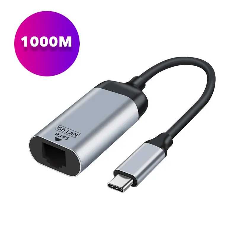 Hub Хабдля Macbook, Ноутбук  TypeC Ethernet RJ45 Хаб 1000MB.  5