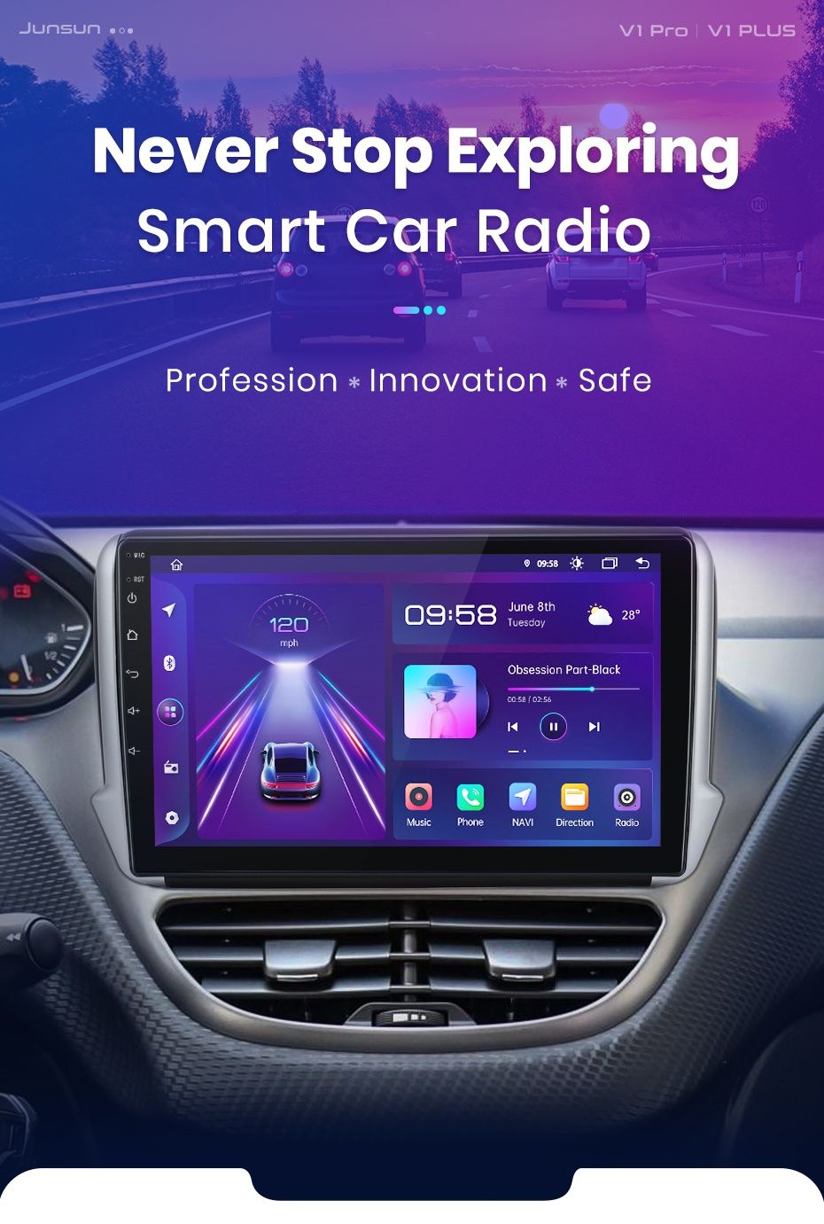 Rádio 10" android Peugeot 208 e 2008 CARPLAY WIFI GPS 4/64GB Novo