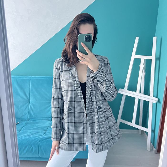 Жіночий Піджак Sinsay S-M. Клітинка