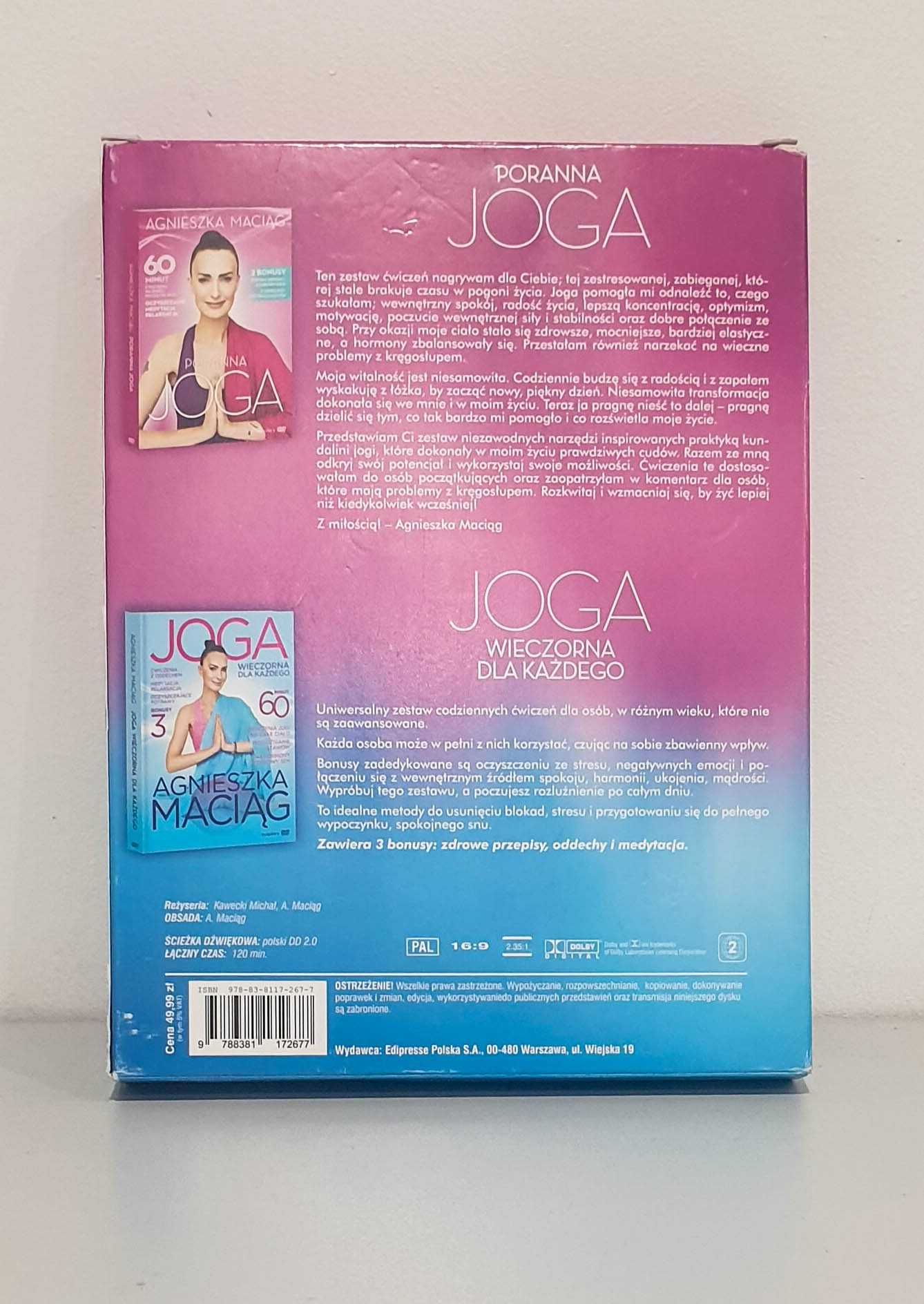 Zestaw DVD A. Maciąg Joga PORANNA i Wieczorna