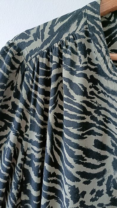 Sukienka długa maxi szmijzerka szerokie rękawy wiskoza 44 XXL