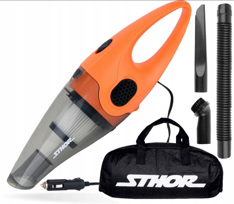 NOWY MOCNY Odkurzacz Do Auta 12V 100W HEPA Torba Gratis Końcówki