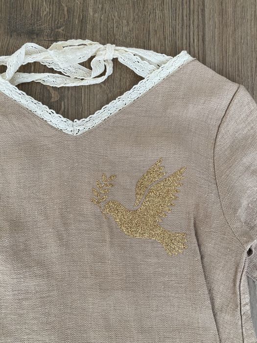 Лляна стильна дитяча сукня