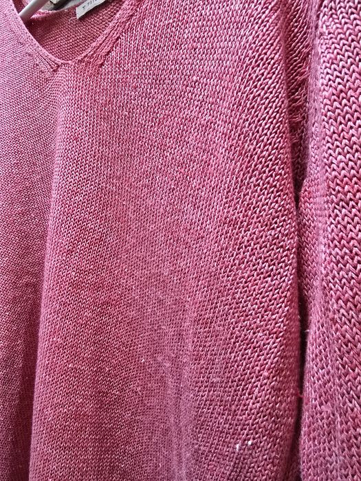 Sweter jasnoróżowy damski lniany Tatuum XL