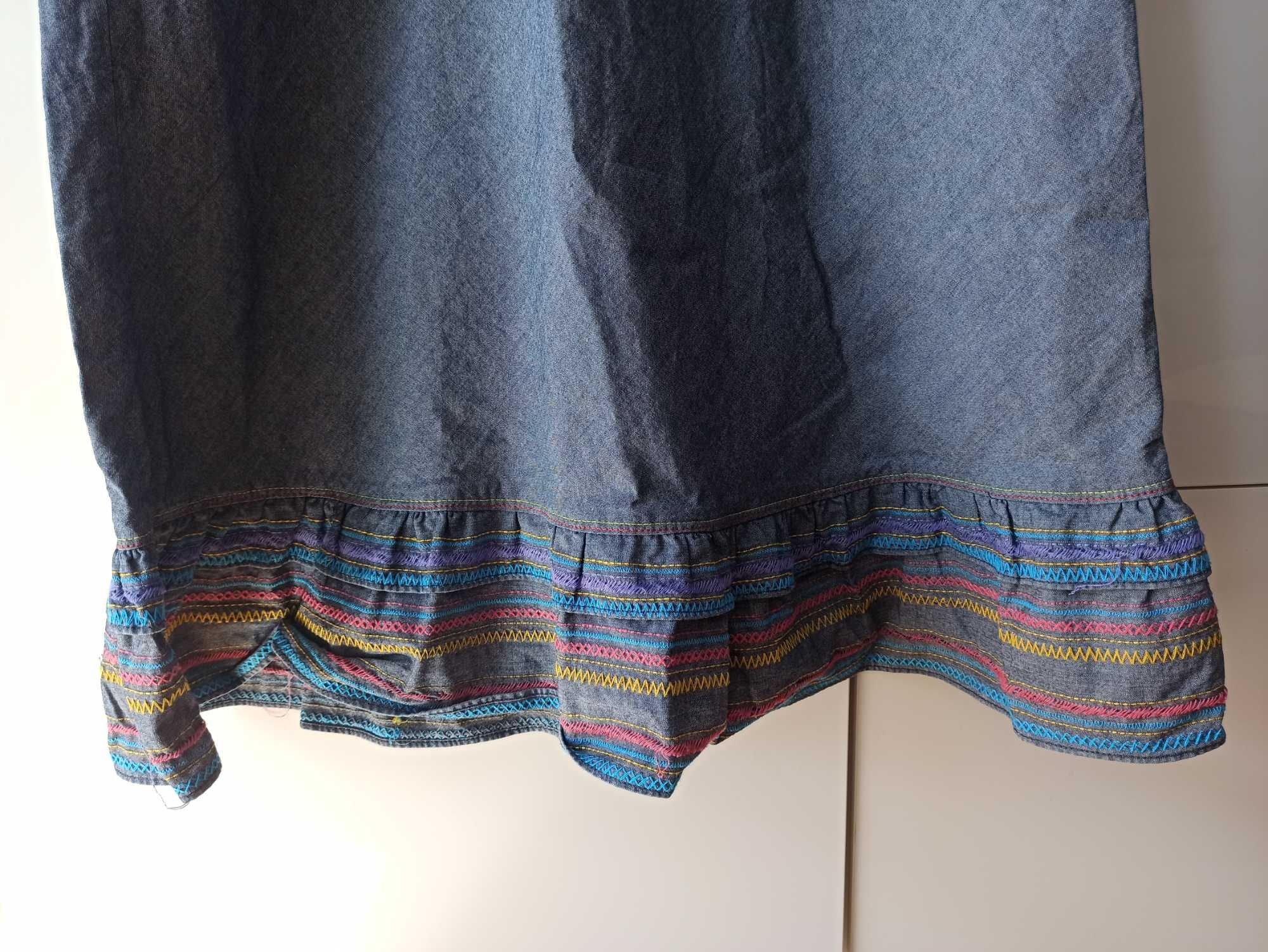 Sukienka długa maxi boho hippie S