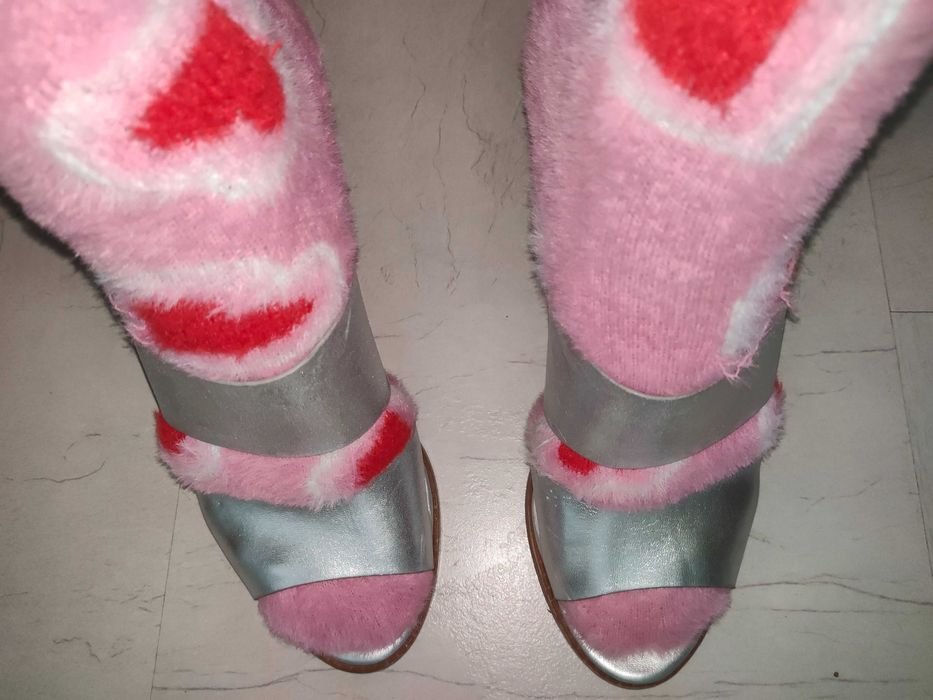 Серебристые мюли, Стелька 26,5 см