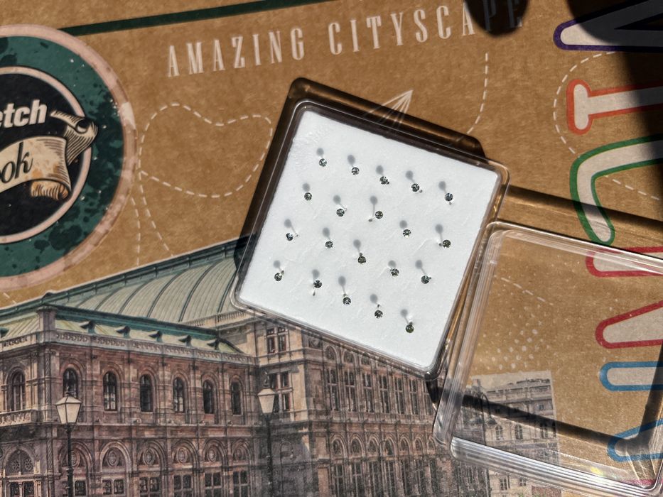 Пирсинг в нос с камнем серебро серьга сережка для носа