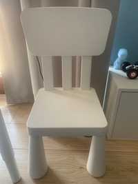 Krzesełko dziecięce dla dziecka białe Mamut (Ikea)