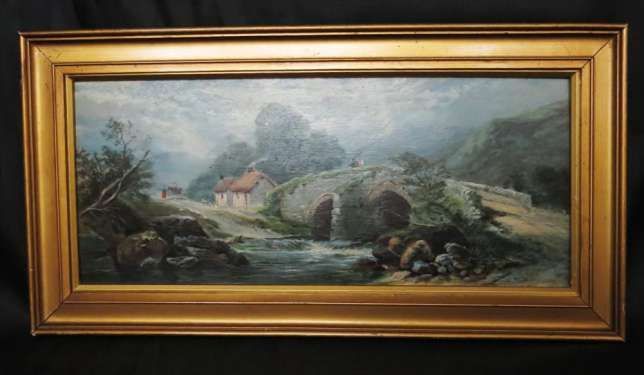 Антикварная картина худ. James Dexter 1912 Англия живопись пейзаж ХХв.