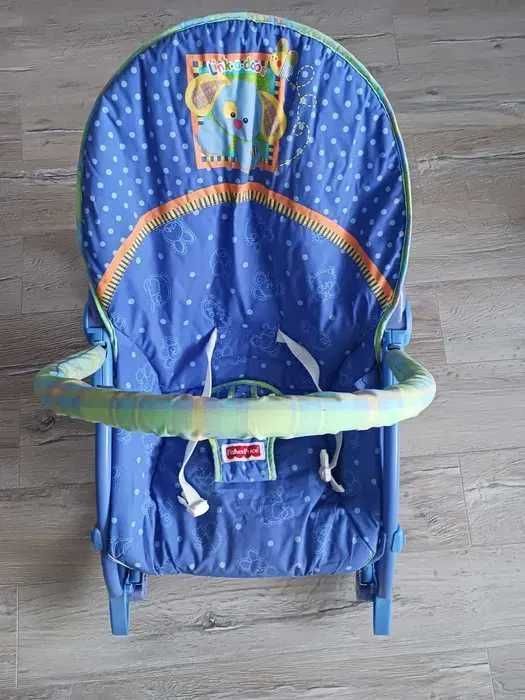 Leżaczek Fisher Price niebiesk