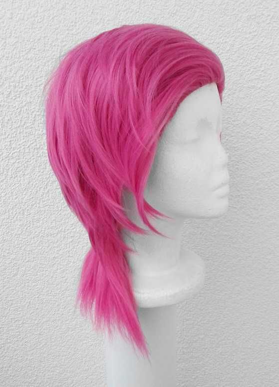 Vi League of Legends LoL Arcane różowa peruka cosplay wig