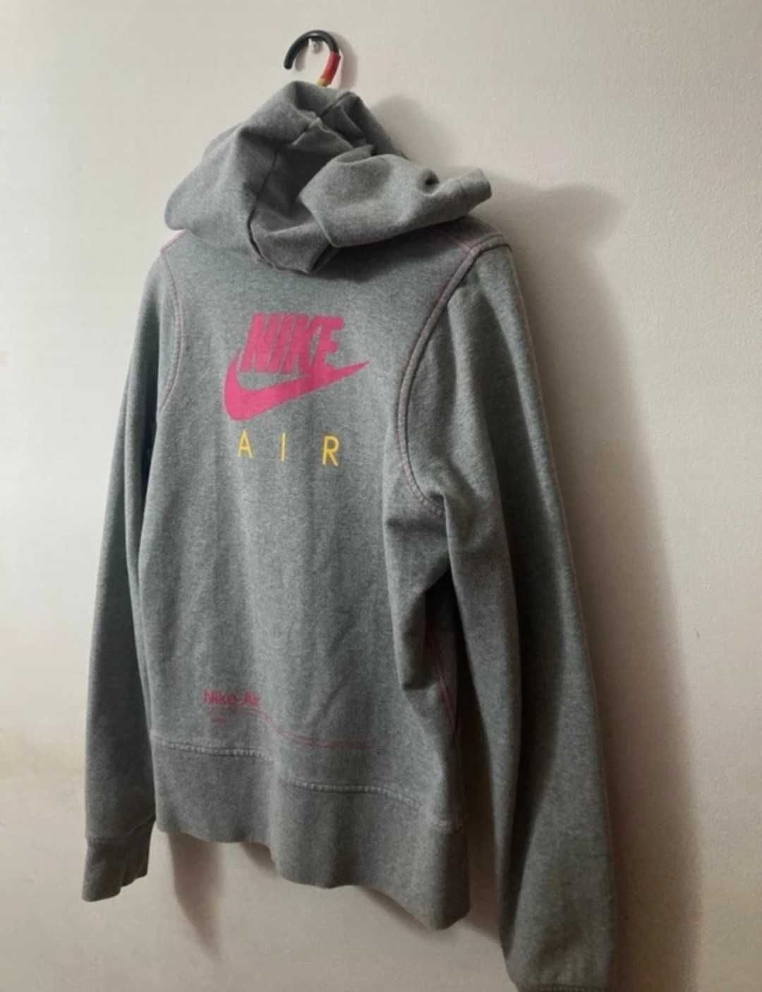 Hoodie cinzento, amarelo e rosa da Nike Air