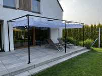 Nowa pergola ogrodowa 550x300 z roletą – model testowy – OKAZJA!