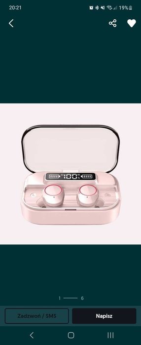 Słuchawka bluetooth TWS BT V5.0 bezprzewodowe douszne