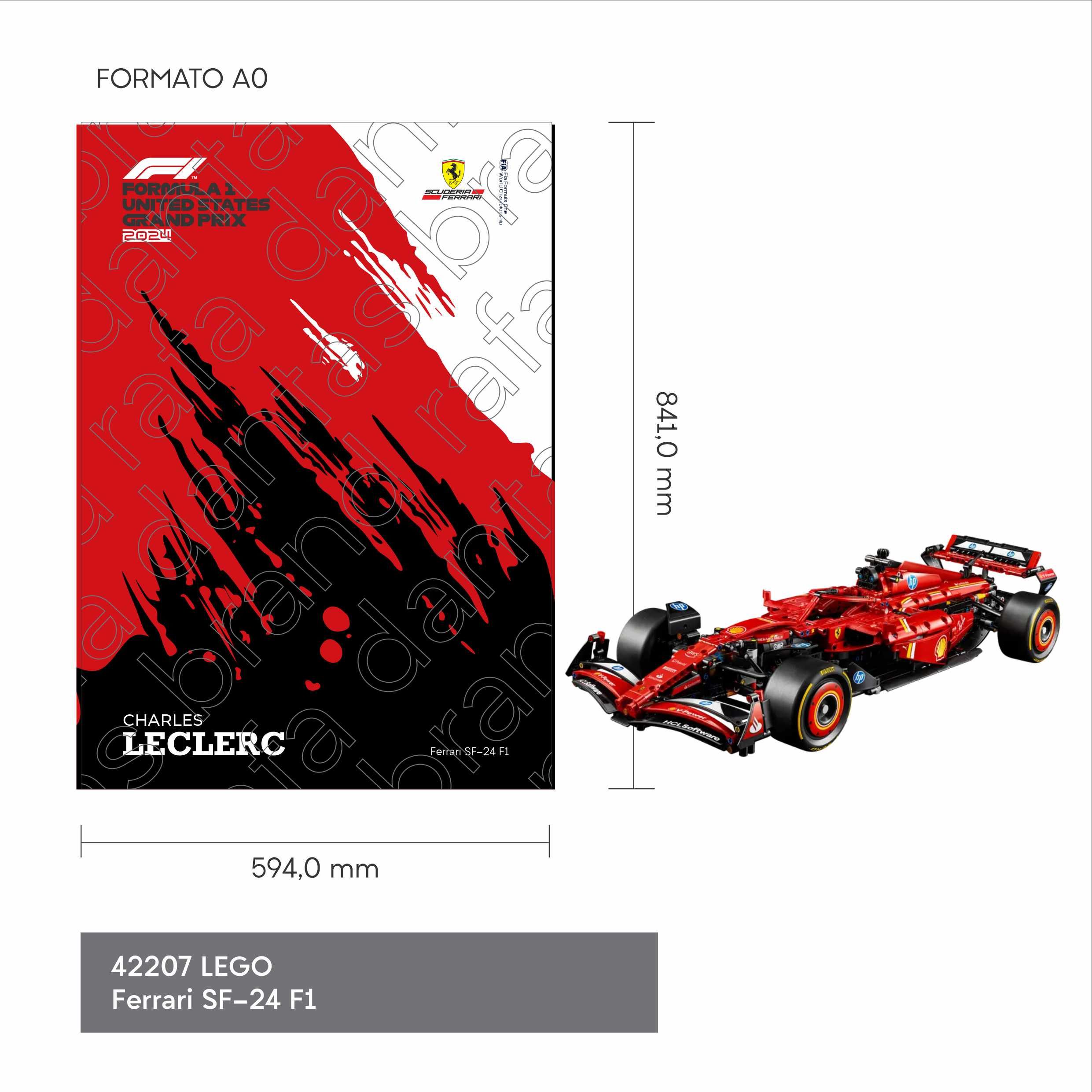 Poster para impressão Ferrari S24 F1 Lego