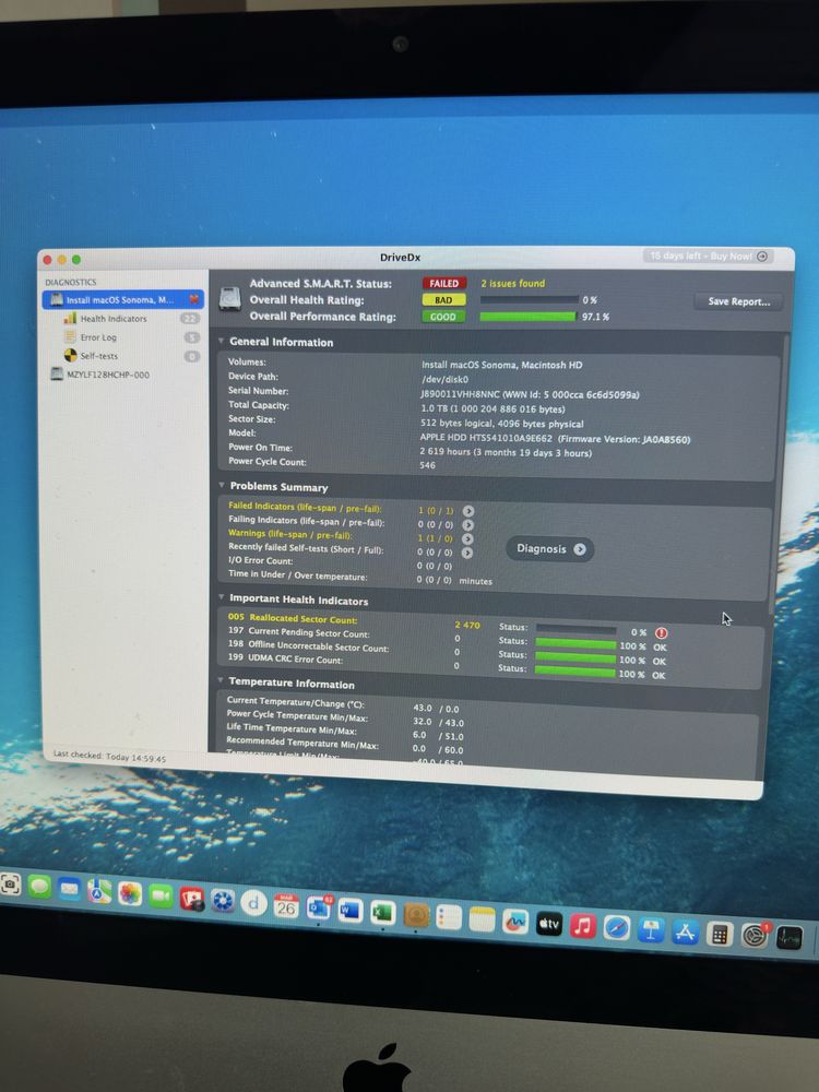 iMac 21,5” Late 2012 Core i5 8/128/1TB